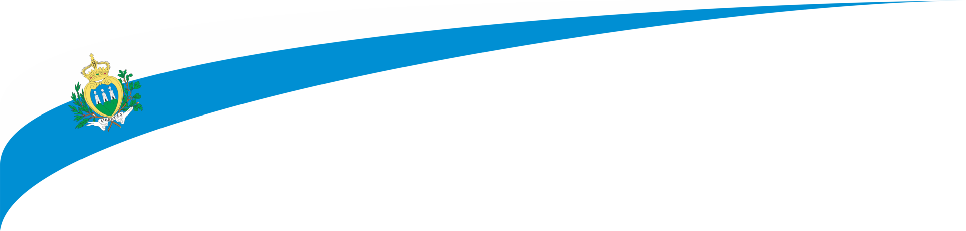 San Marino Flag Ribbon Shape png
