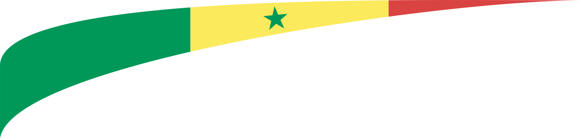 Senegal Flag Ribbon Shape png