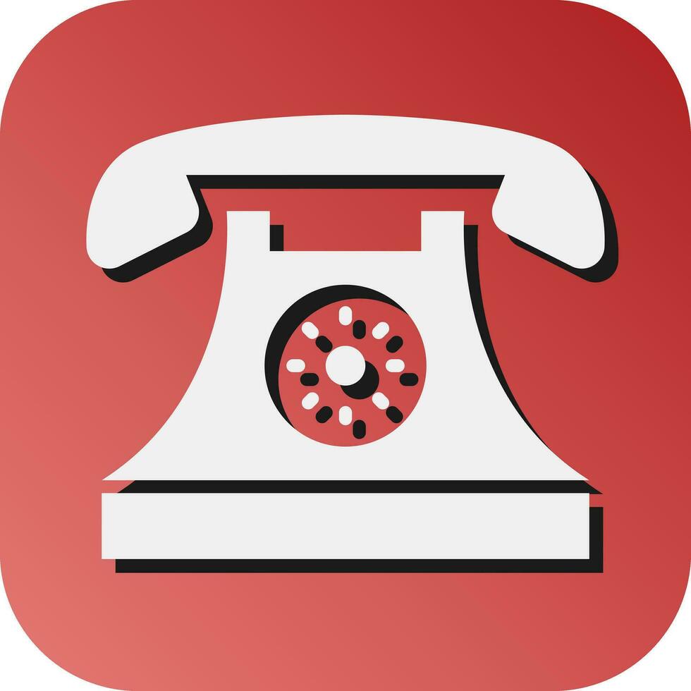 Landline Vector Glyph Gradient Background Icon For Personal And Commercial Use.