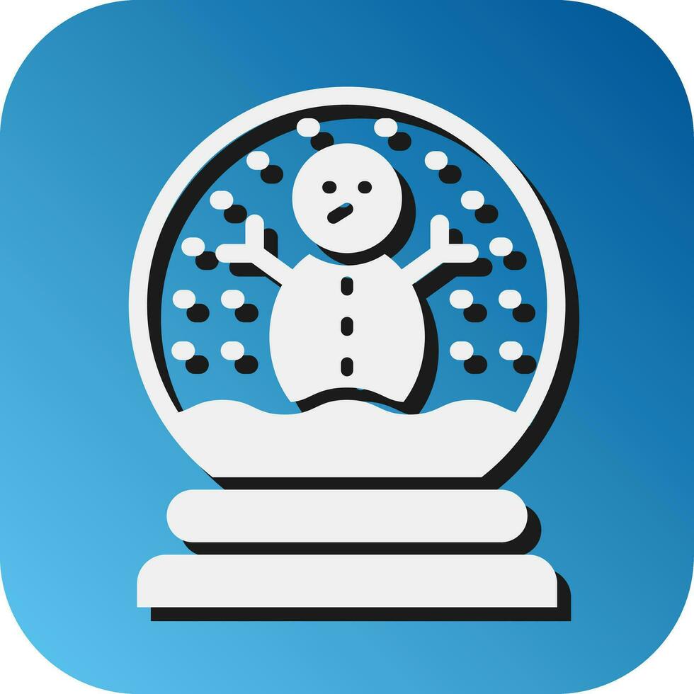 Snow Globe Vector Glyph Gradient Background Icon For Personal And Commercial Use.