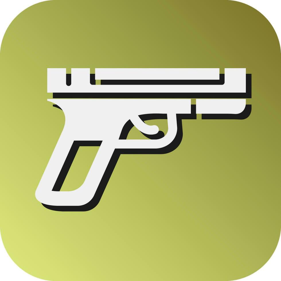 pistola vector glifo degradado antecedentes icono para personal y comercial usar.