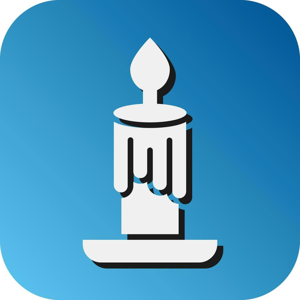 Candle Vector Glyph Gradient Background Icon For Personal And Commercial Use.