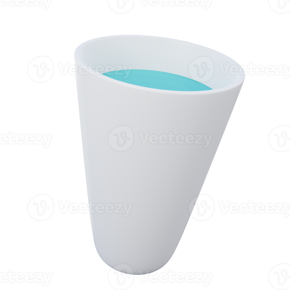 Glass of Water 3D Icon Illustration png