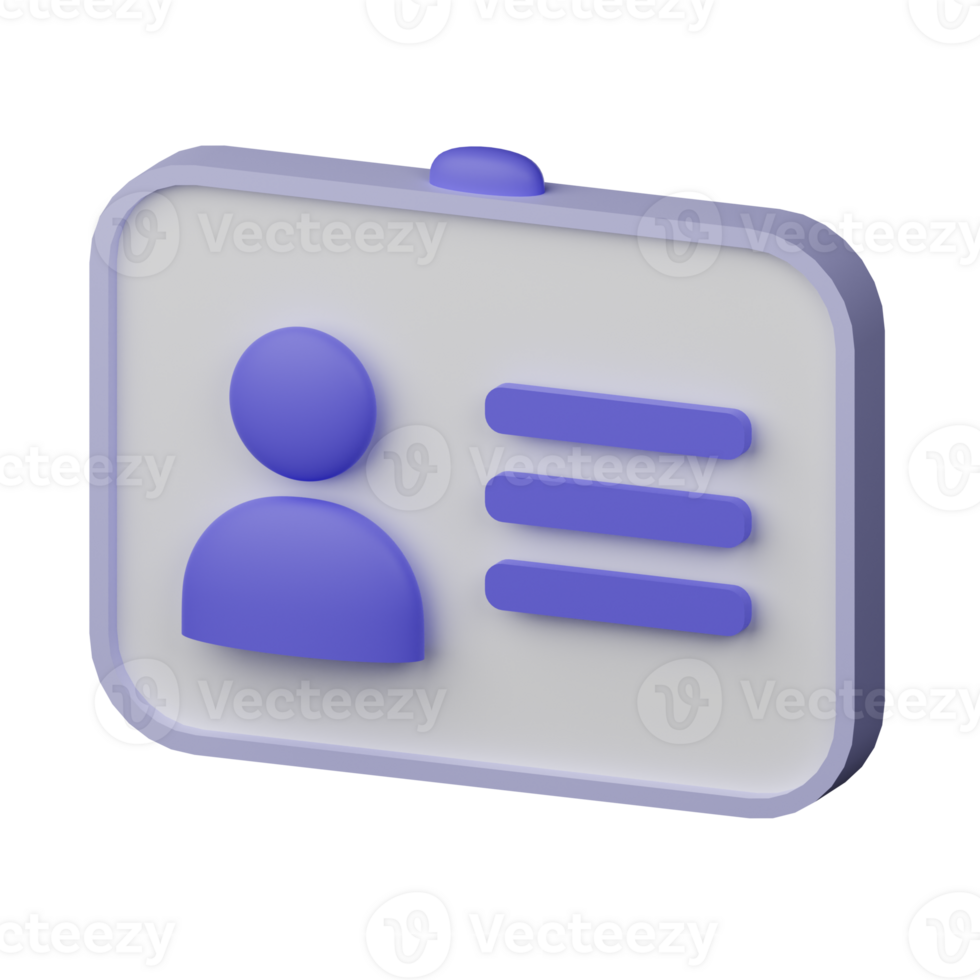 Student Card 3D Icon png