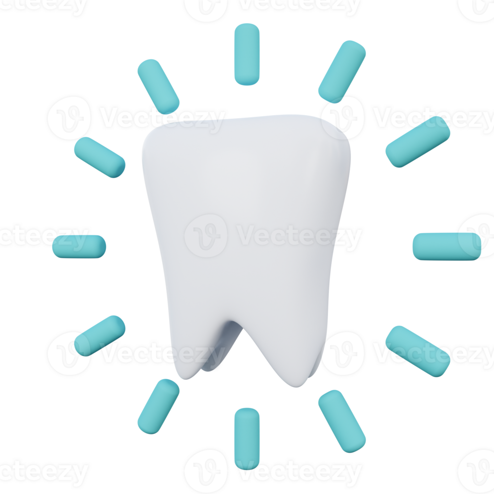 Healtyh Tooth 3D Icon Illustration png