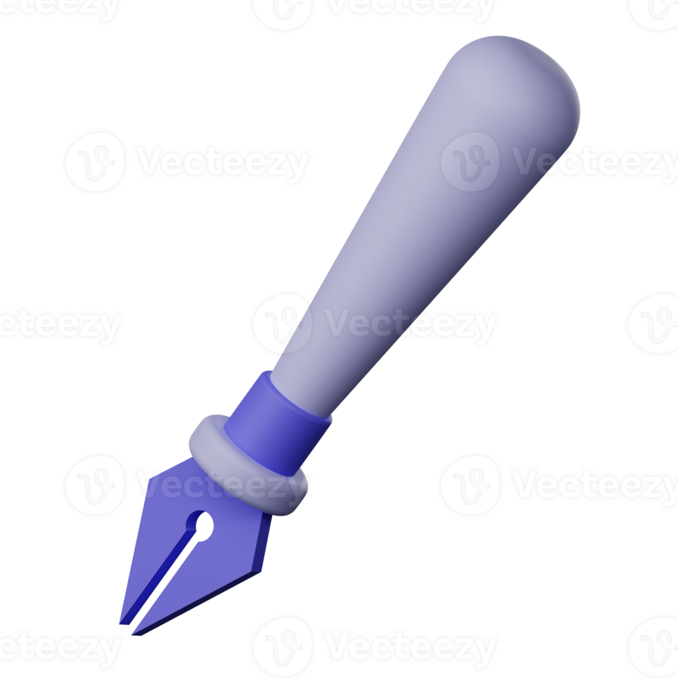 Fountain Pen 3D Icon png