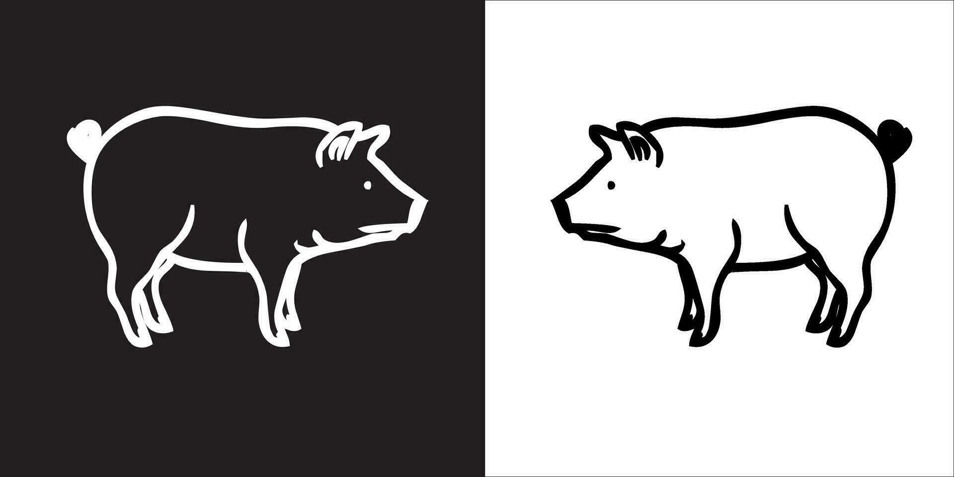 Illustration vector graphics of pig icon