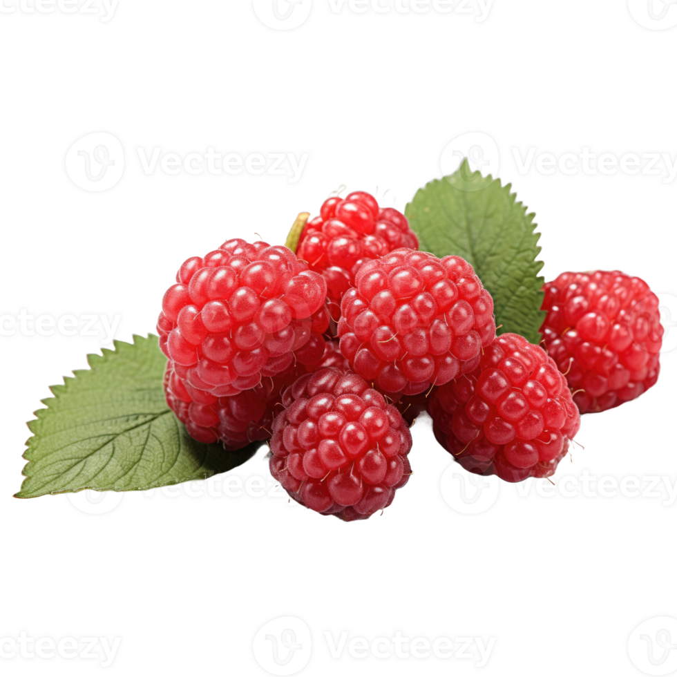 AI generated stock photo of raspberry isolated png