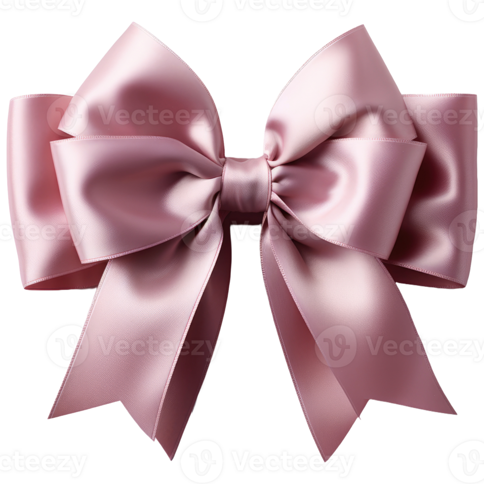 AI generated pink ribbons tied in a bow professional photography png