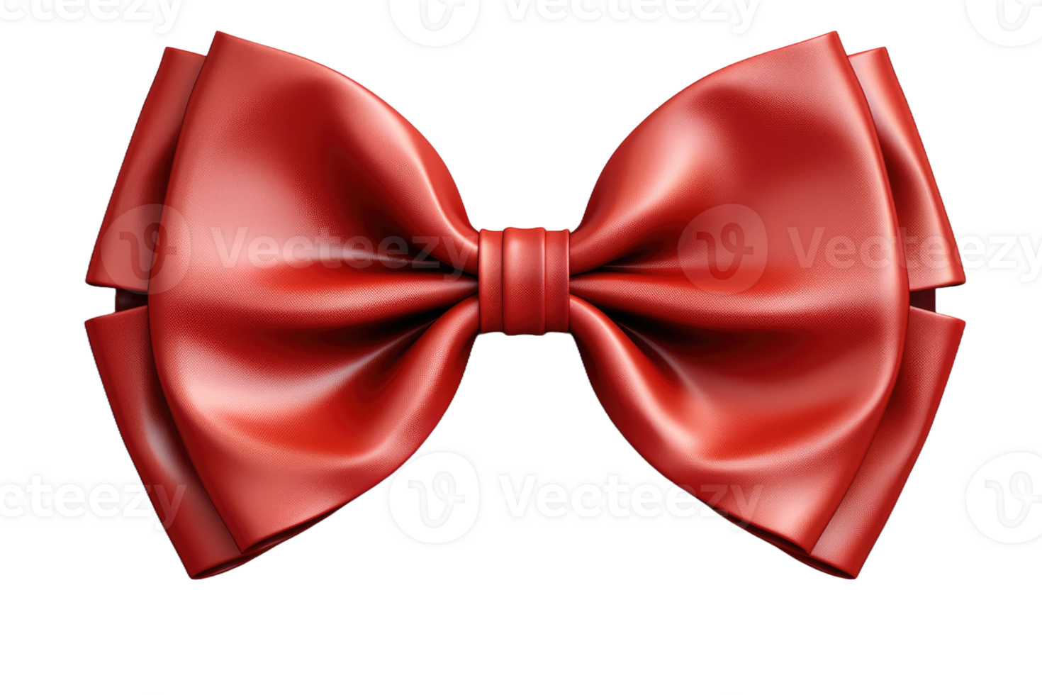 AI generated red ribbons tied in a bow professional photography png