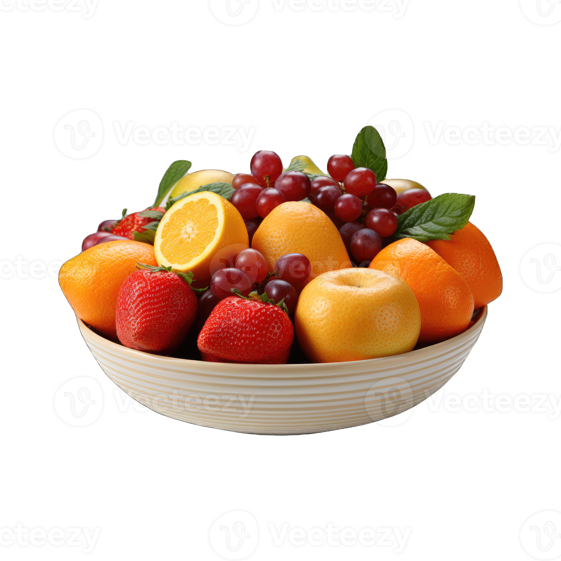 AI generated full basket with fruits 35641302 PNG