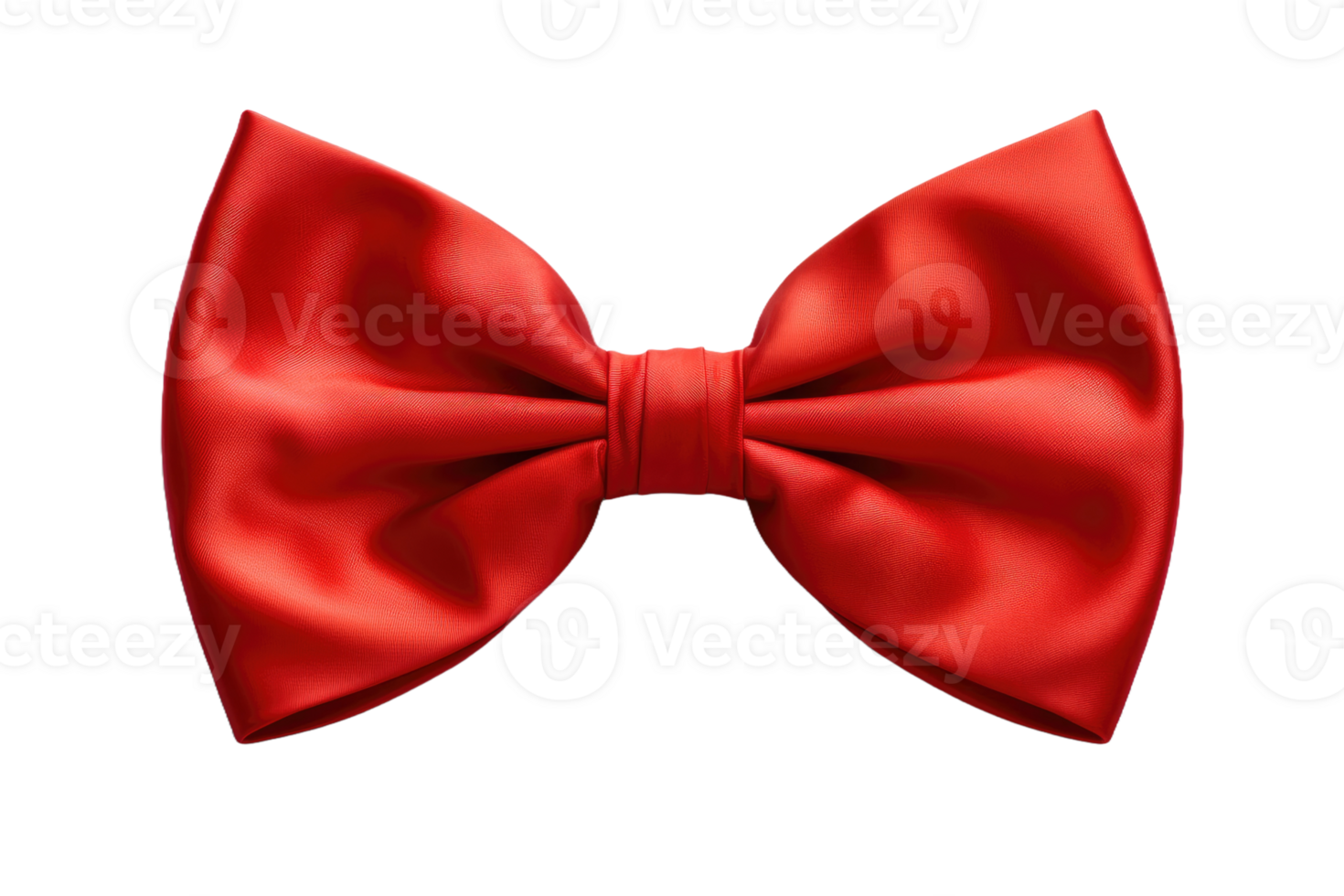 AI generated red ribbons tied in a bow professional photography png