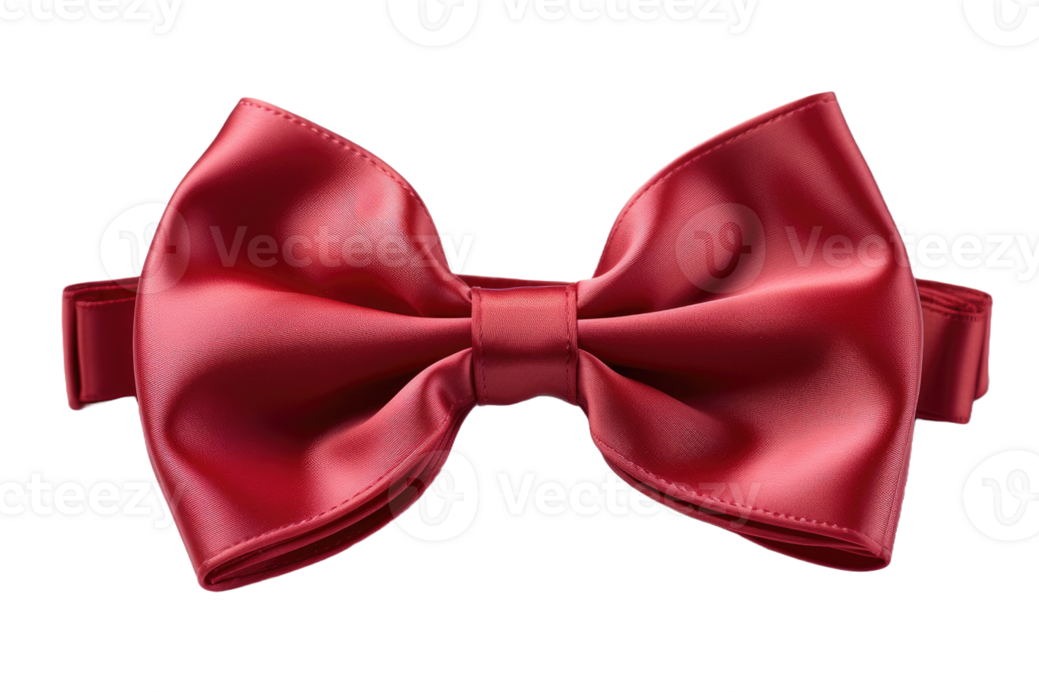 AI generated red ribbons tied in a bow professional photography png