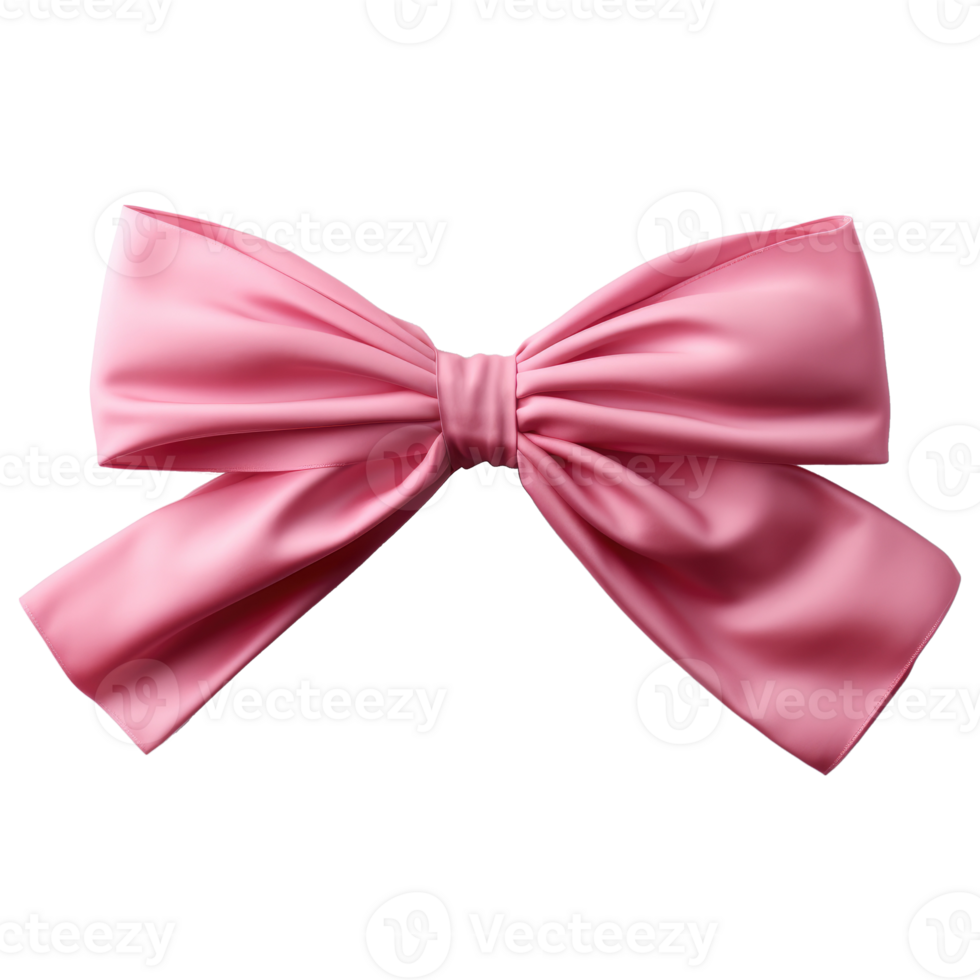 AI generated pink ribbons tied in a bow professional photography png