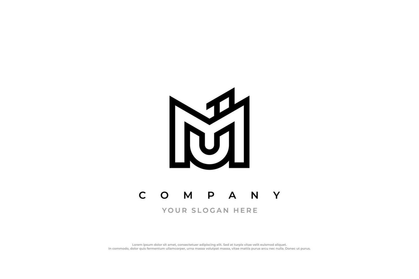 Initial Letter JM Logo or MJ Monogram Logo Design vector