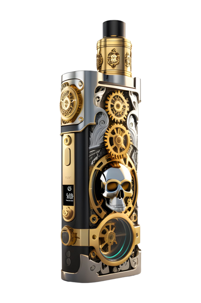 ai generato pave cranio steampunk stile png trasparente sfondo