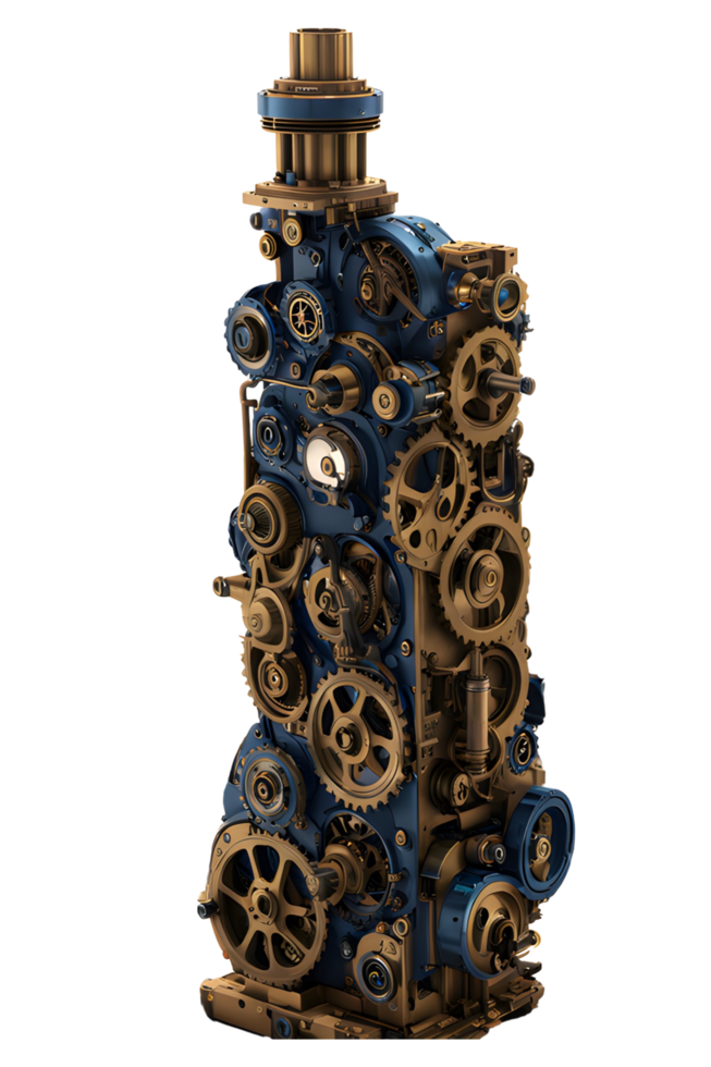 AI generated Pave Skull Steampunk Style PNG Transparent Background