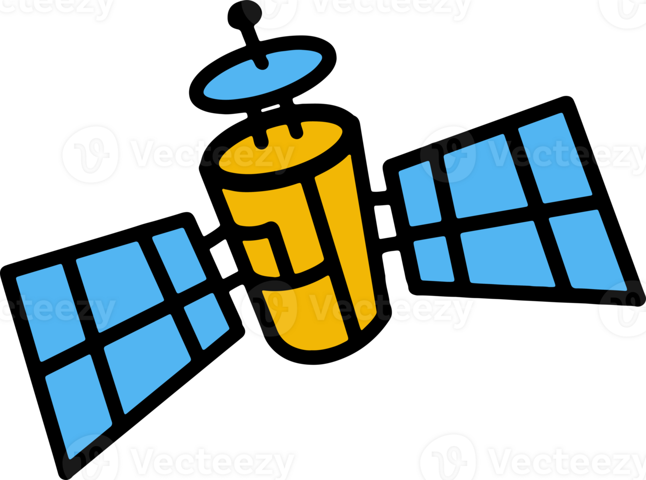 The solar system and space drawing vector image. png