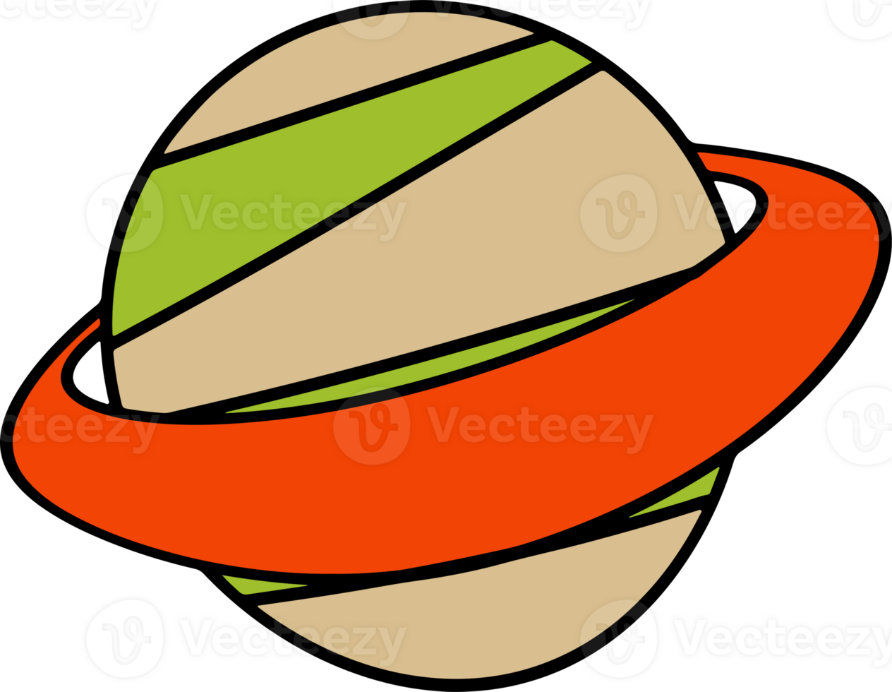 The solar system and space drawing vector image. png