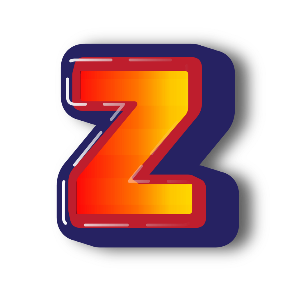 3D Z Alphabet Letter Effect png