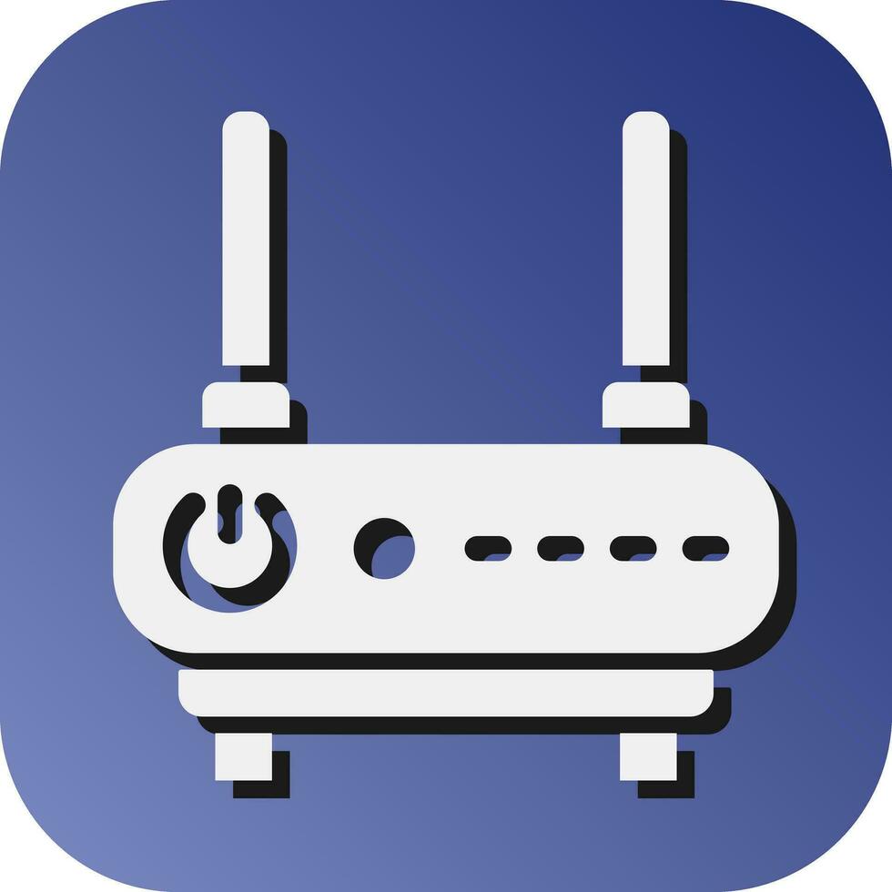 Wifi Router Vector Glyph Gradient Background Icon For Personal And Commercial Use.