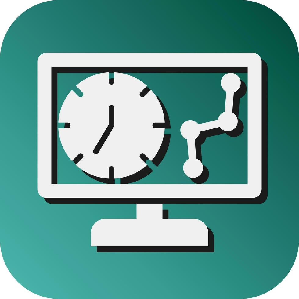 Timeline Vector Glyph Gradient Background Icon For Personal And Commercial Use.