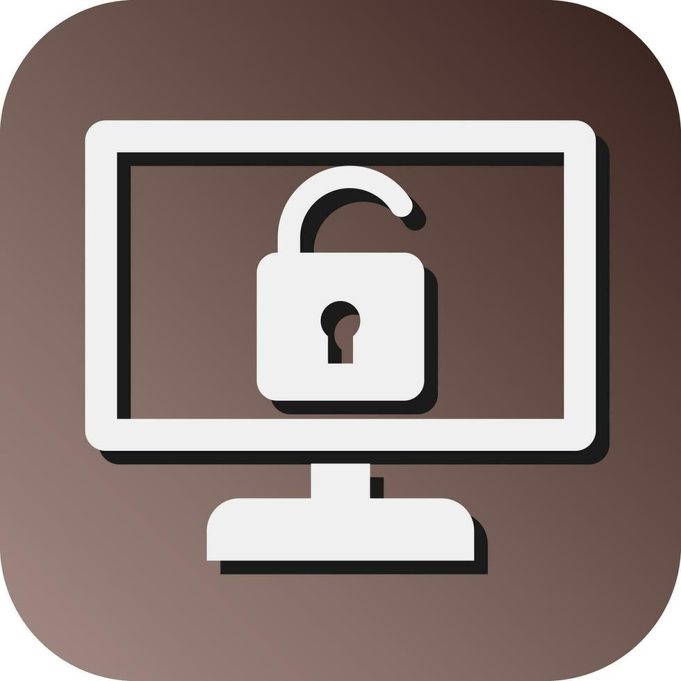 Cyber Attack Vector Glyph Gradient Background Icon For Personal And Commercial Use.