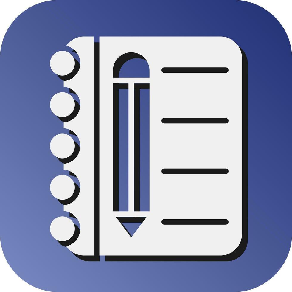 Brief Vector Glyph Gradient Background Icon For Personal And Commercial Use.