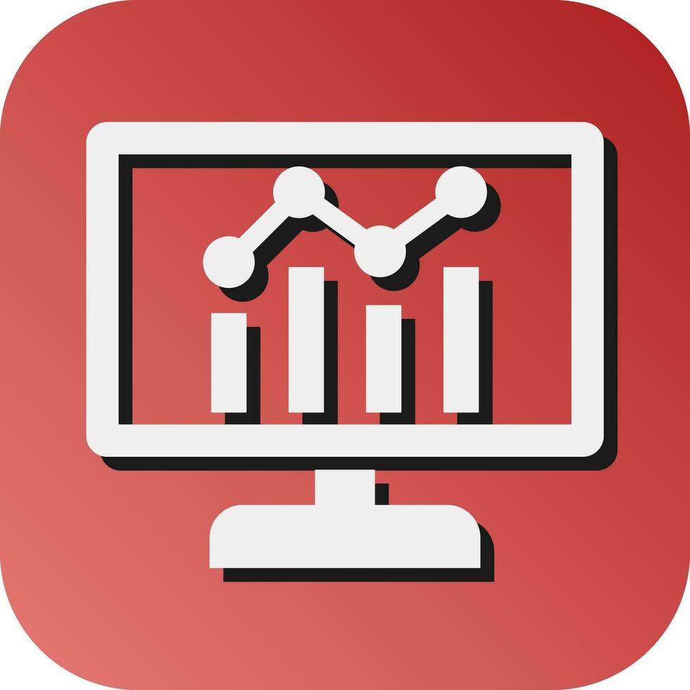 datos análisis vector glifo degradado antecedentes icono para personal y comercial usar.