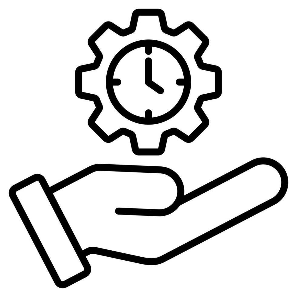 Time Management Icon line vector illustration