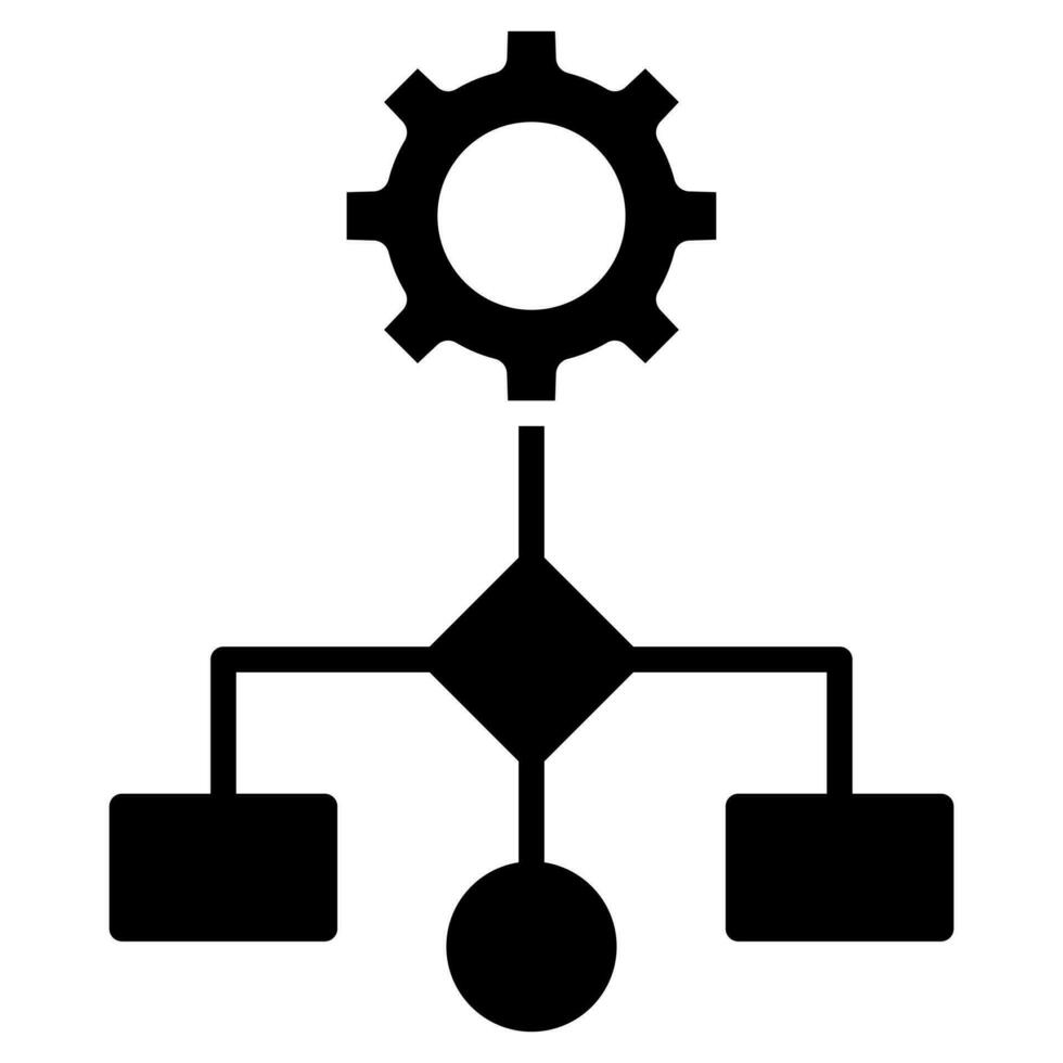 Workflow Design Icon line vector illustration
