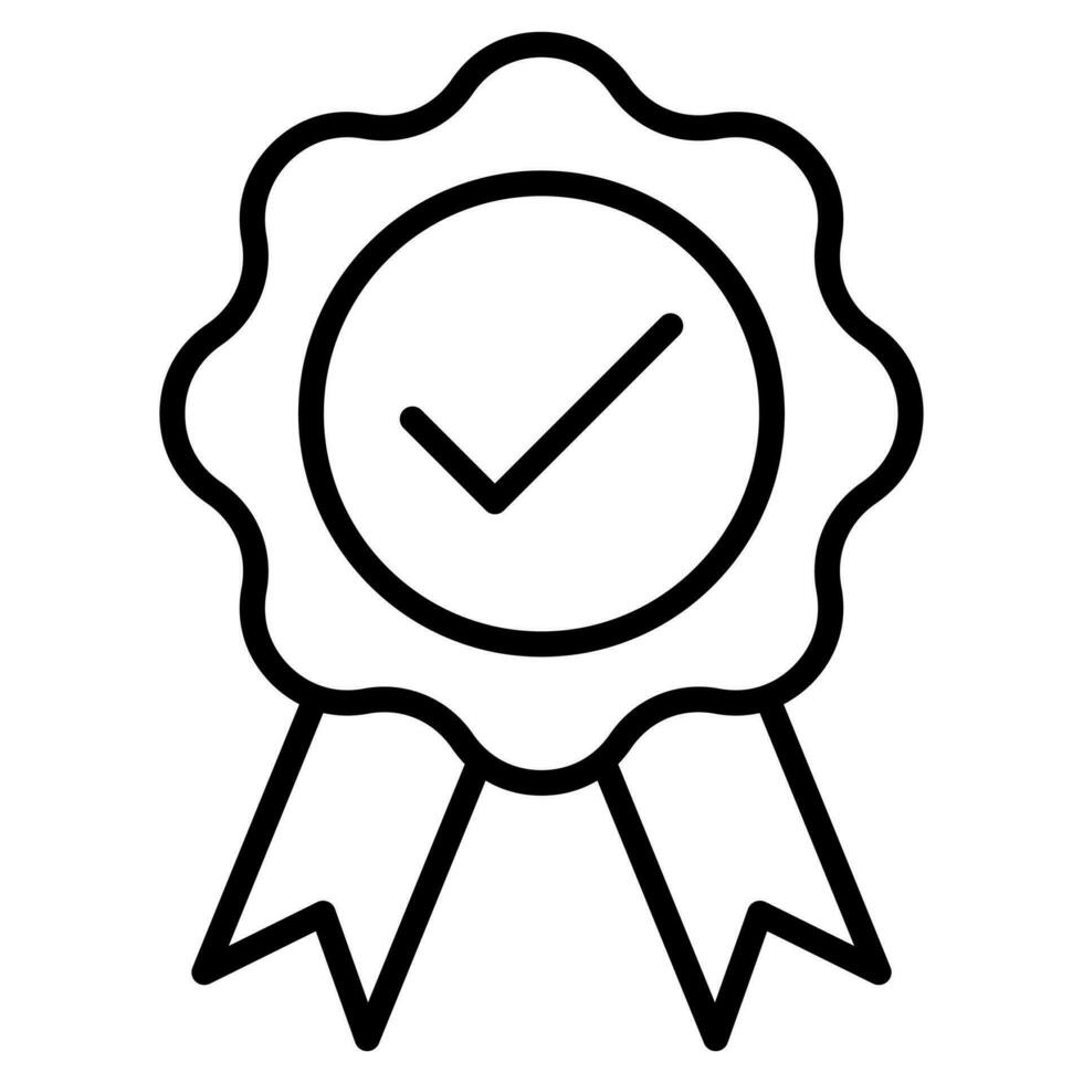 Authenticity Icon line vector illustration