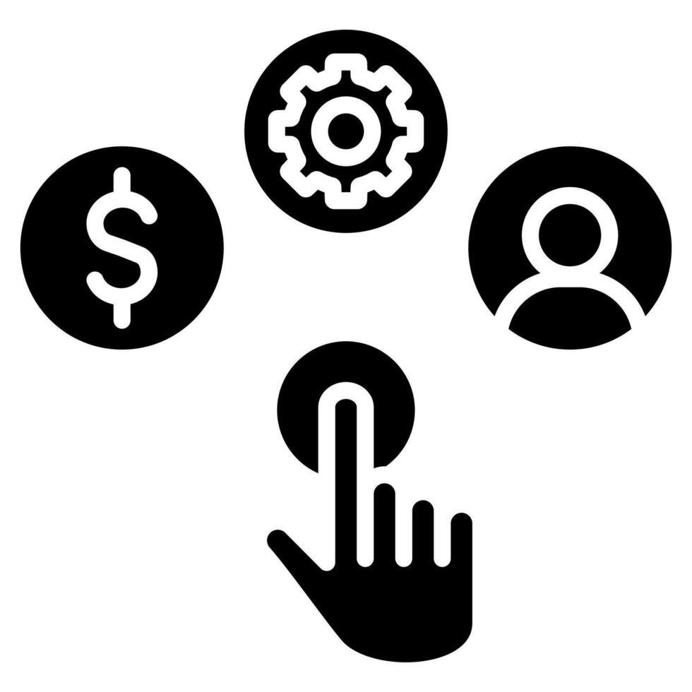 Resource Allocation Icon line vector illustration