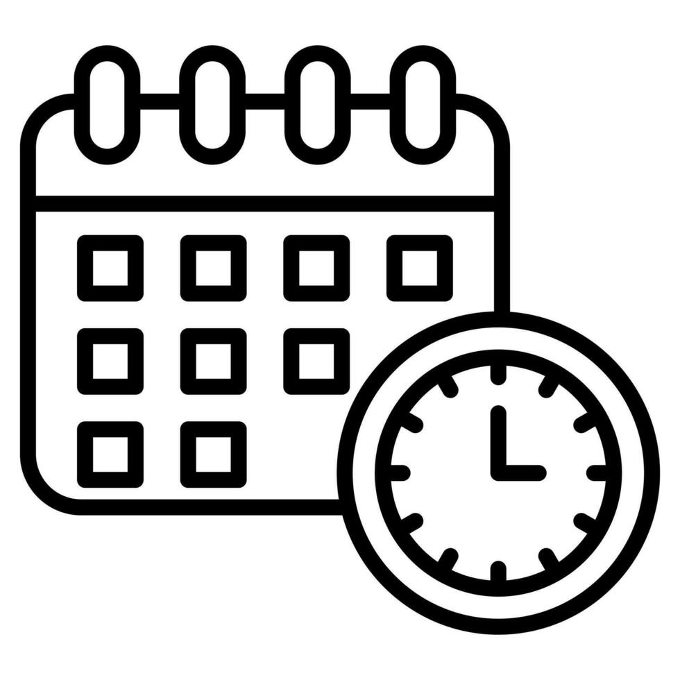 Calendar Planning Icon line vector illustration