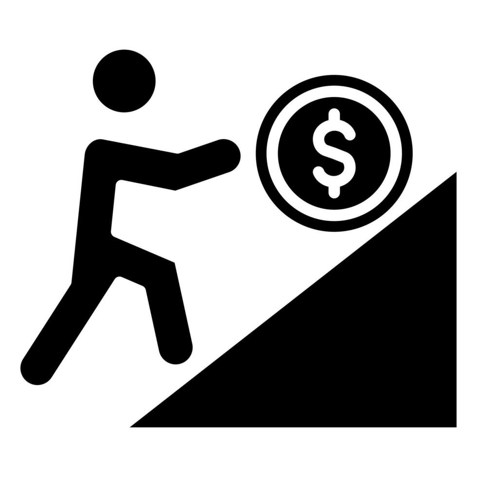Economic Challenges Icon line vector illustration