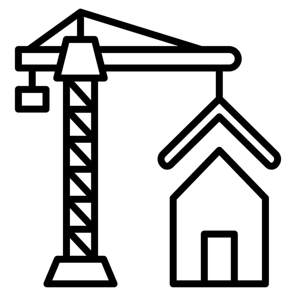 Property Development Icon line vector illustration