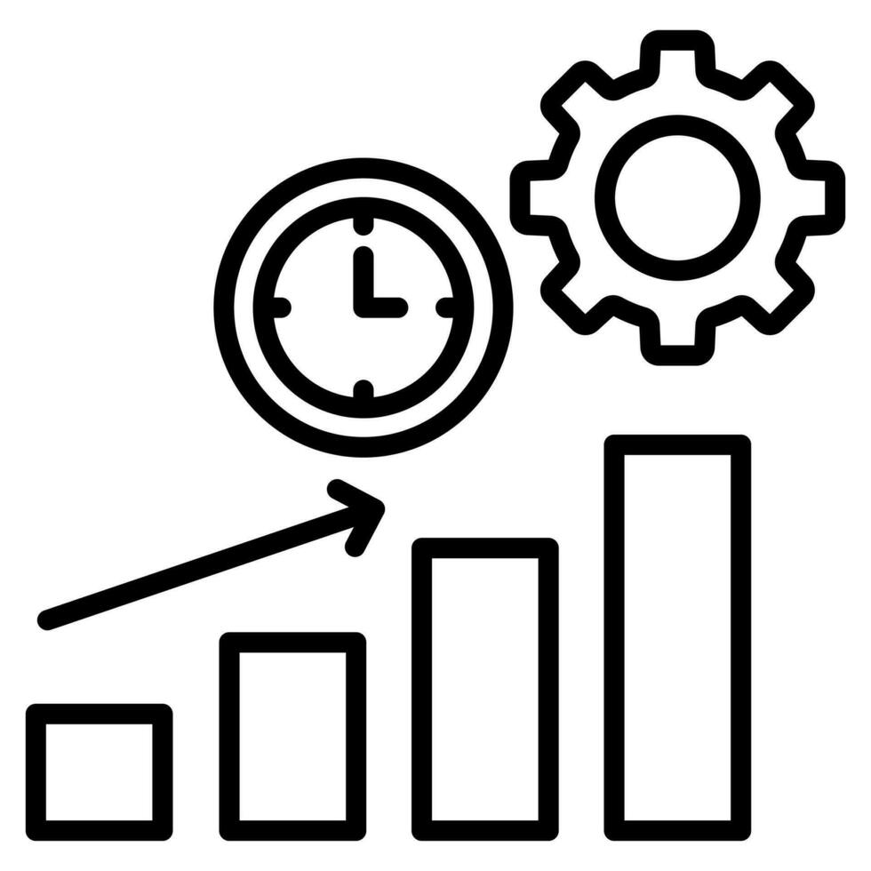 Efficiency Planning Icon line vector illustration