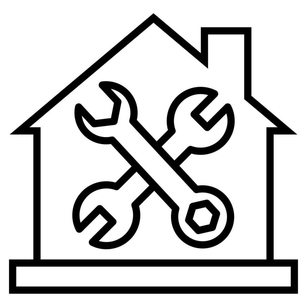 Property Maintenance Icon line vector illustration