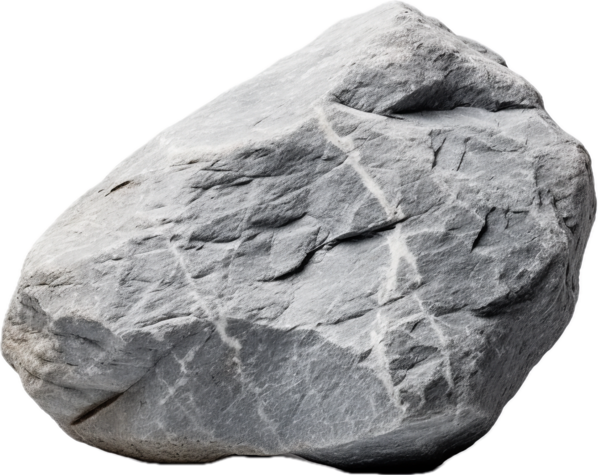 AI generated gray stone png