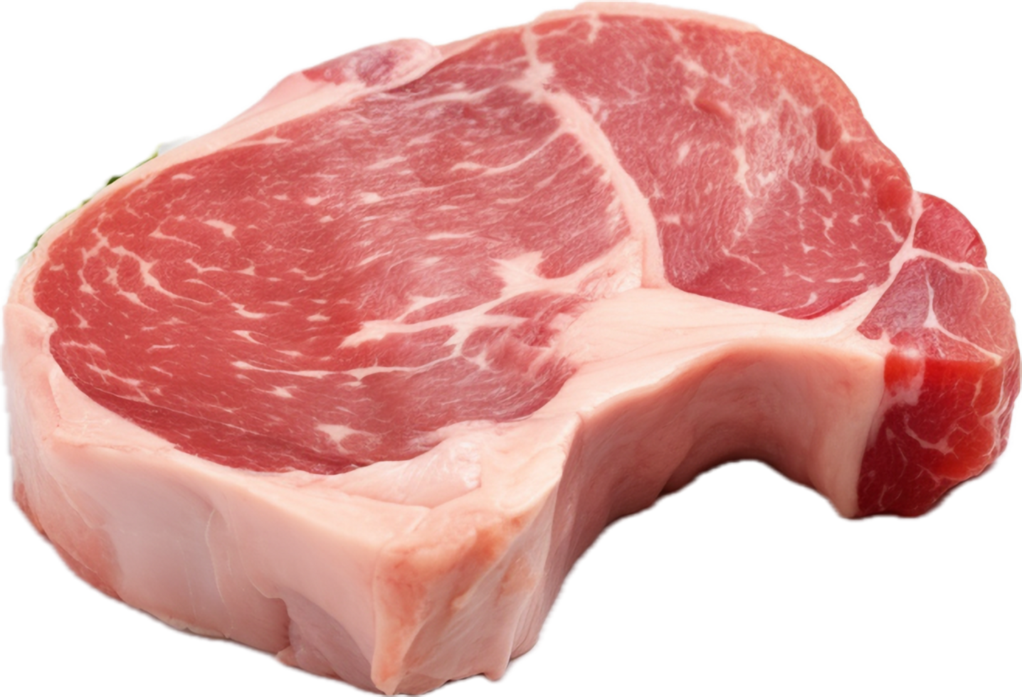 AI generated raw pork chop png
