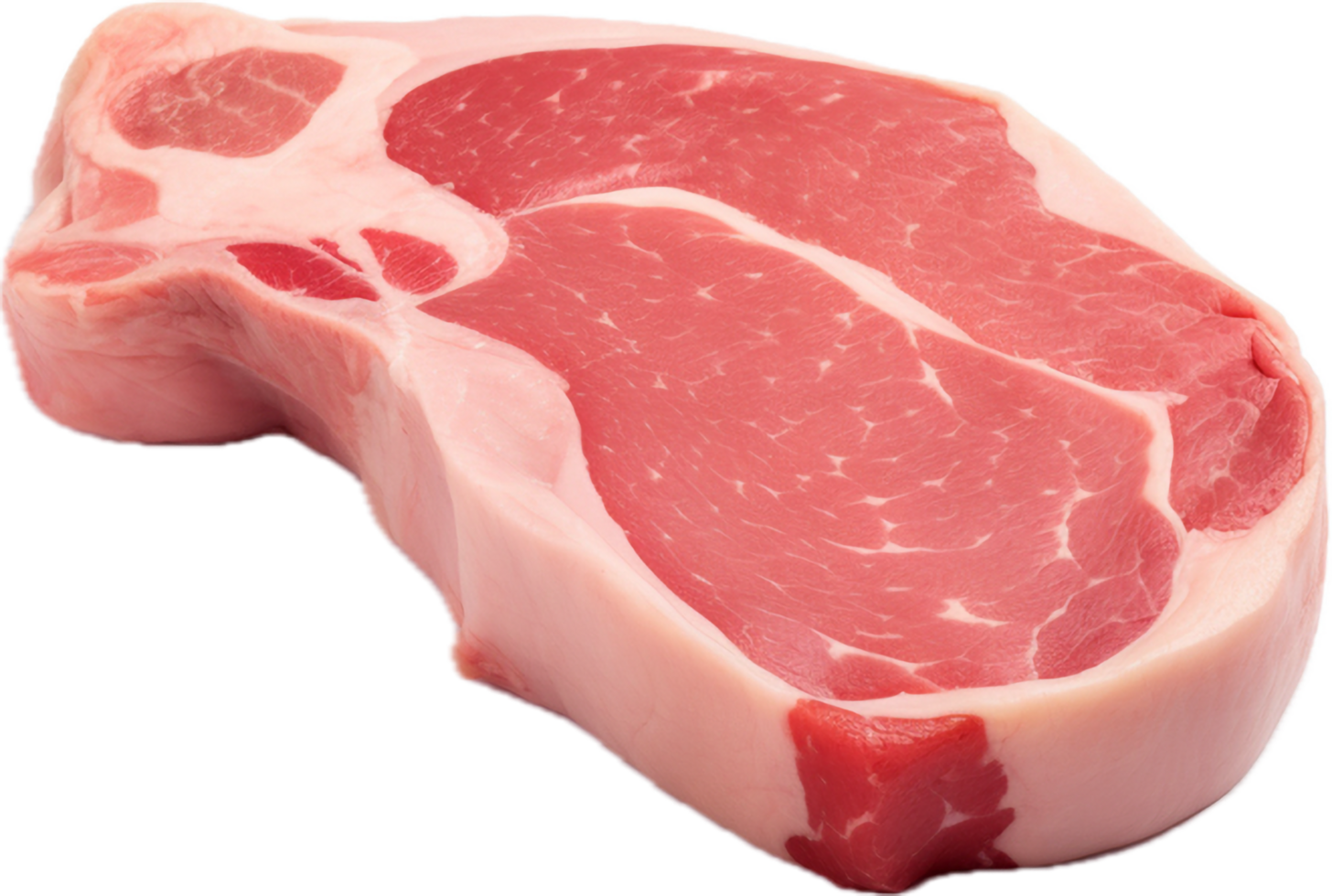 AI generated raw pork chop png