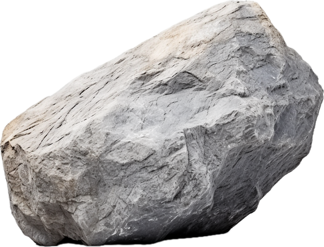 AI generated gray stone png