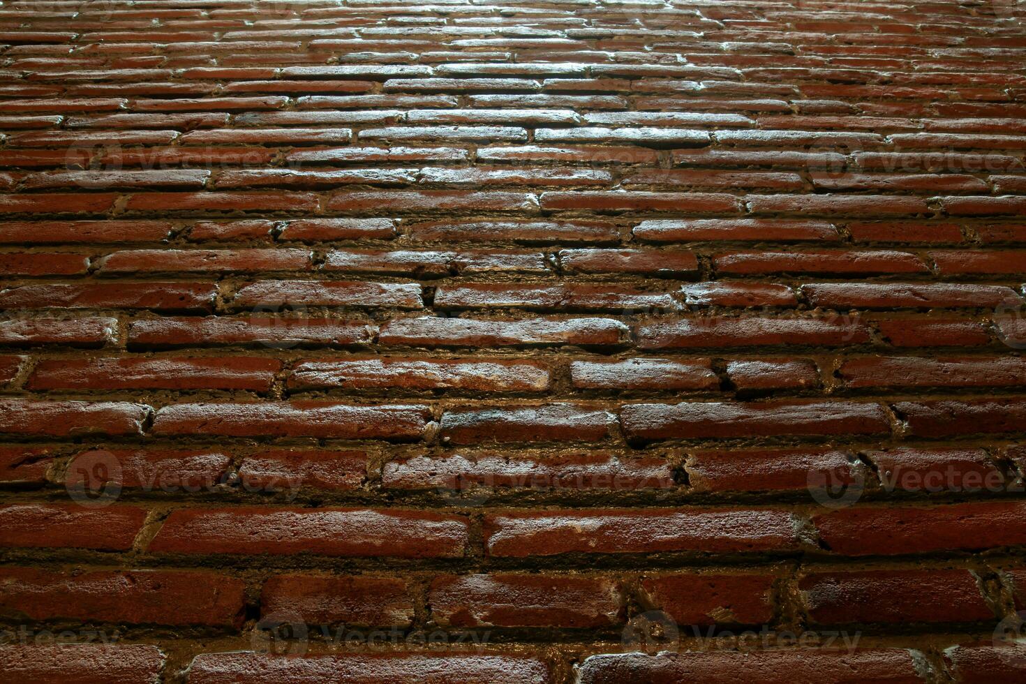 el paredes son hecho de rojo ladrillo foto