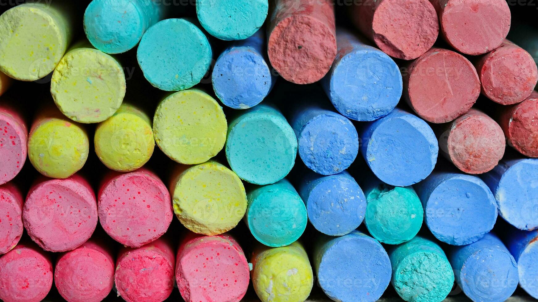 pile of colorful chalk photo