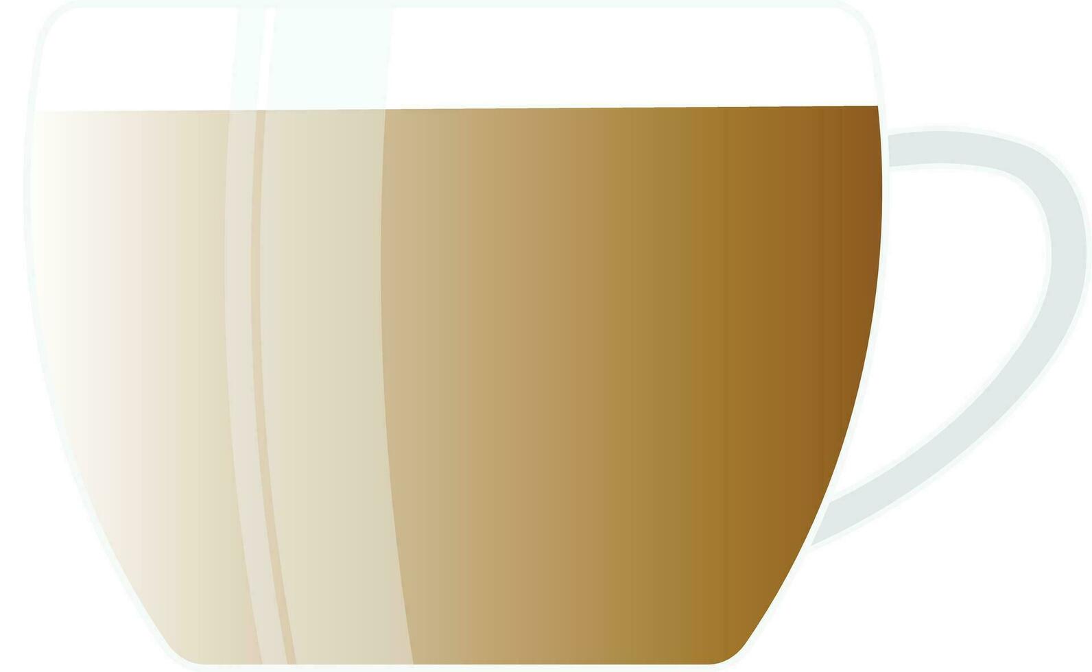 A glass of coffee vector