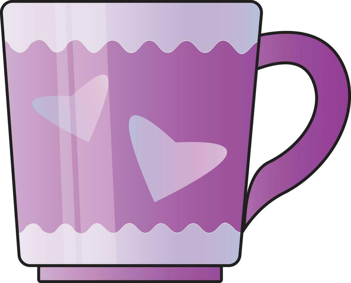 un encantador púrpura taza vector