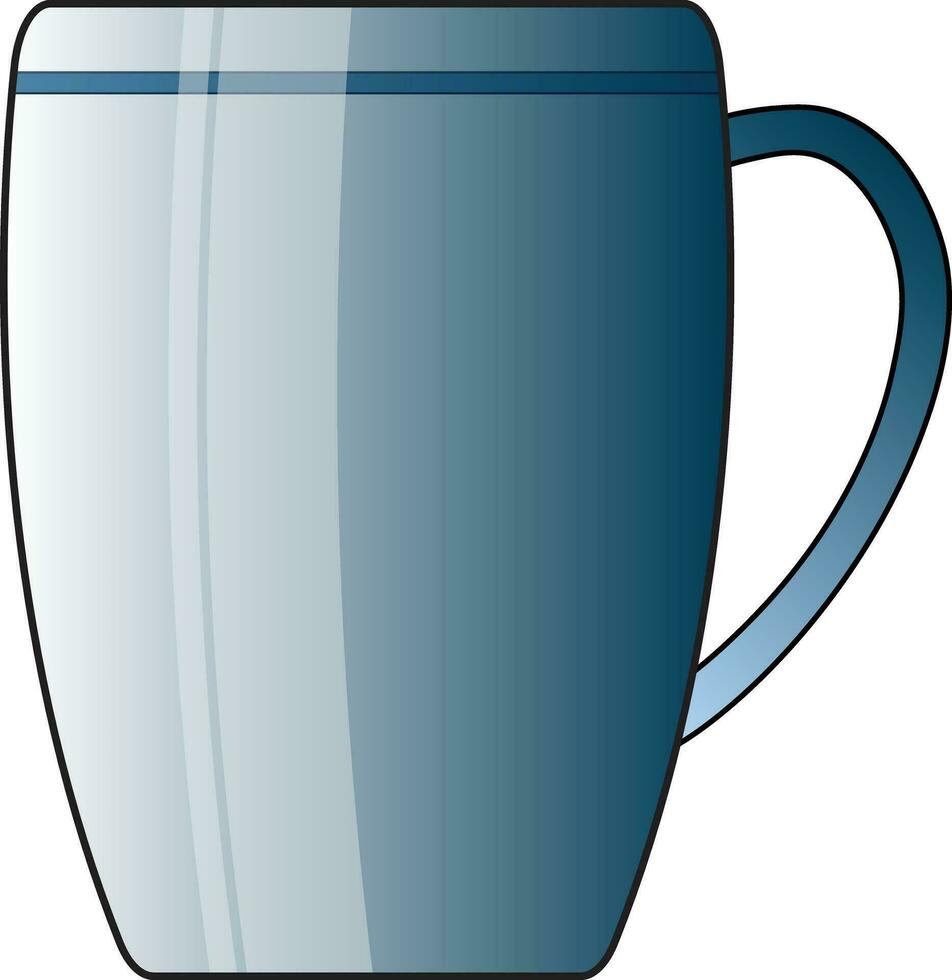 A beautiful blue cup vector