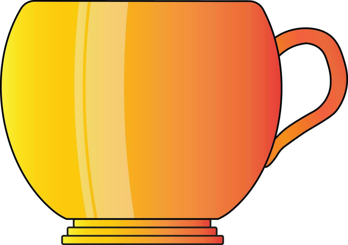 An orange cup vector
