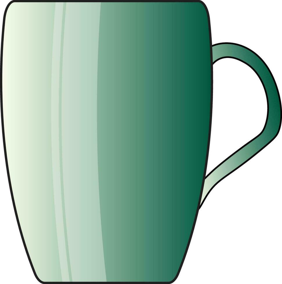 A beautiful green cup vector