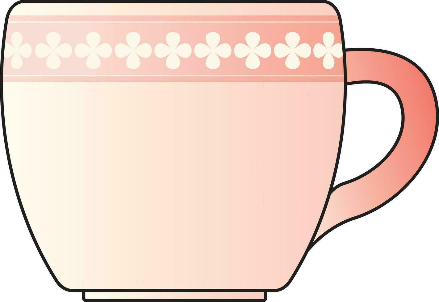 A lovely orange cup vector
